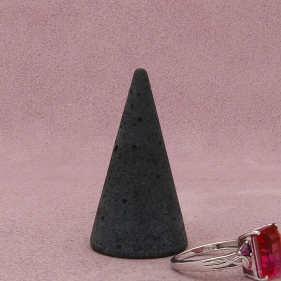 chuck clemency sterling silver pink tourmaline & amethyst ring size 10 - Picture 3 of 3